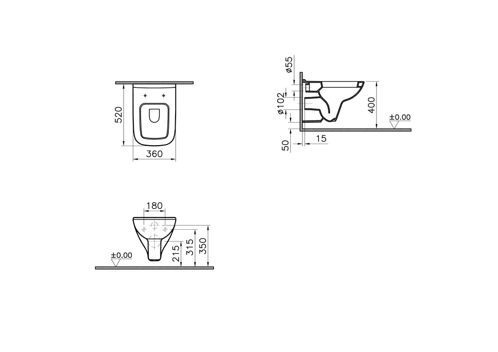 Vitra S20 wall hung toilet Bath & More UK