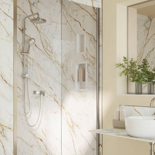 New In: Bushboard Nuance Fusion Wet Wall Panels | Now 25% Off