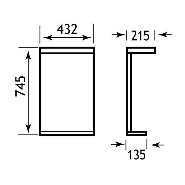 43cm Mirror 1 Halogen | Eastbrook