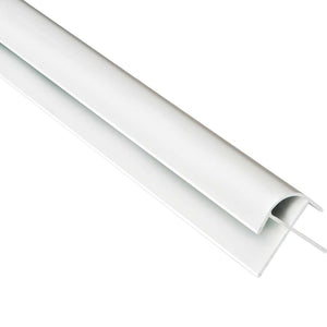 Fibo White PVC Rounded External Profile 2.4m