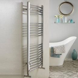 Redroom - Elan Curved Chrome Towel Warming Radiator
