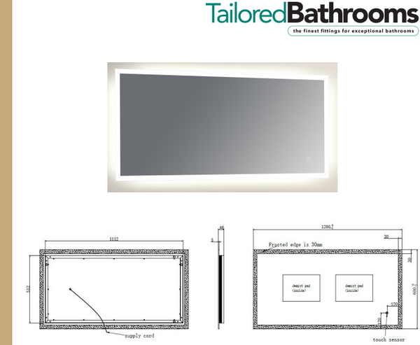 Noah LED Edge Mirror | Tailored Bathrooms