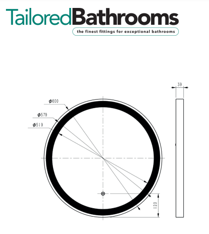 Rosie Orca LED Round Touch Mirror with Demister & Colour Change | Tailored Bathrooms