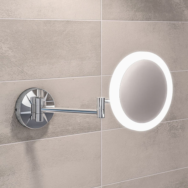 Round frosted LED vanity mirror | Eastbrook