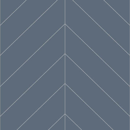 Fibo | Dusty Blue Chevron Tile Wall Panel