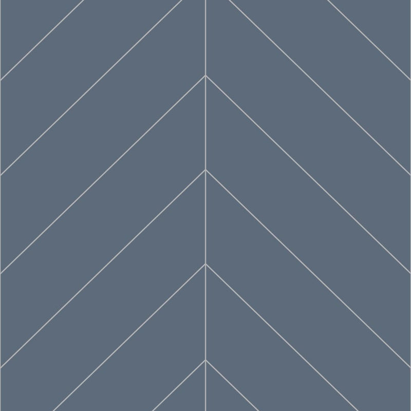 Fibo | Dusty Blue Chevron Tile Wall Panel