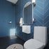Fibo | Dusty Blue Chevron Tile Wall Panel