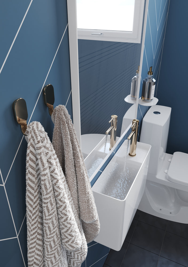 Fibo | Dusty Blue Chevron Tile Wall Panel