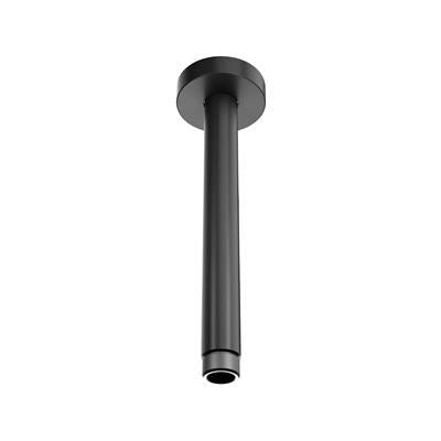 Eastbrook 200mm Ceiling Mounted Round Shower Arm - Matt Smooth Black
