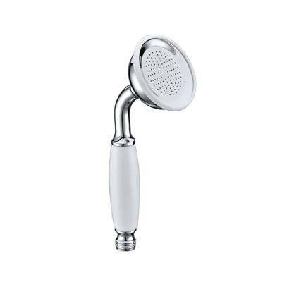 Eastbrook Traditional Full Spray Single Function Shower Handset - White & Chrome