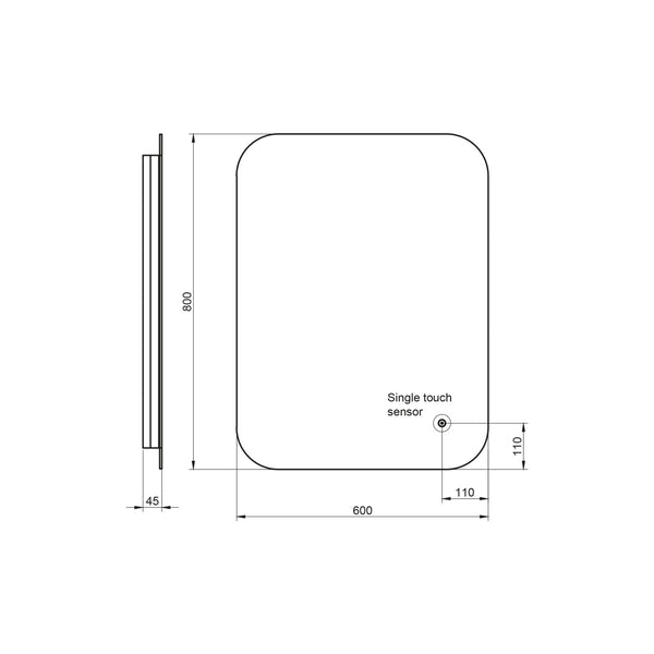 Scudo - Aura Led Mirror W/Demister Pad