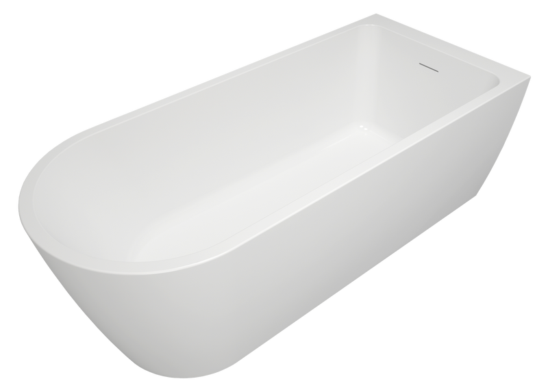 Mereva Ardrossan Freestanding Corner Bath with Overflow Bath Filler
