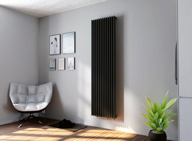 Eucotherm Atlas Single Vertical Radiator - Anthracite