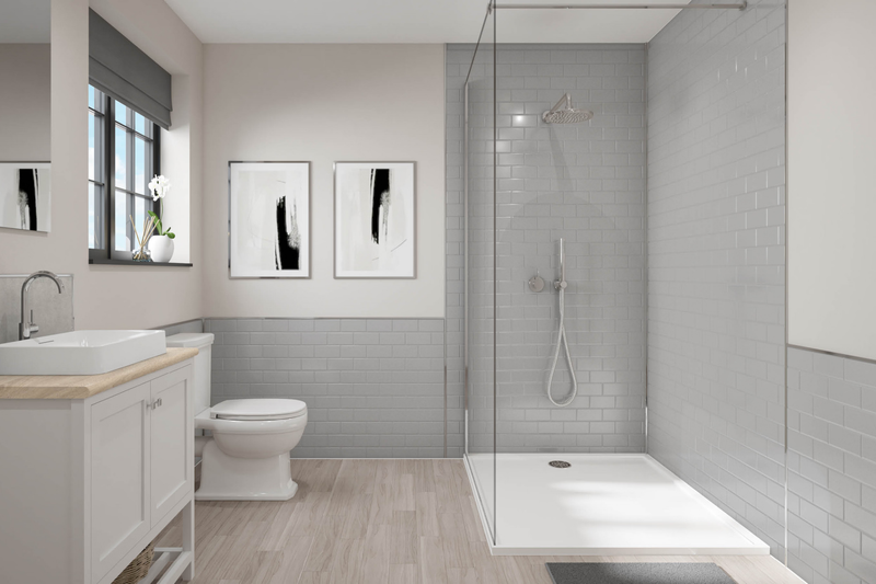 Metro Tile | Wetwall Metro Tile Wall Panels - Grey Composite