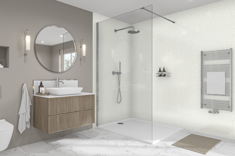 Quartzo Bianco Elite | Wetwall Bathroom Wall Panels