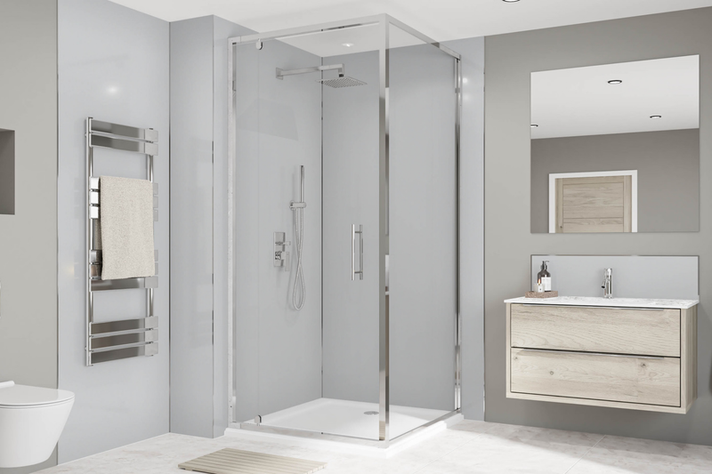 Urban Grey Alloy | Wetwall Bathroom Wall Panels