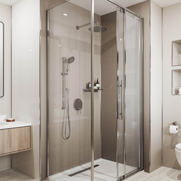 Terra Grey Alloy | Wetwall Bathroom Wall Panels