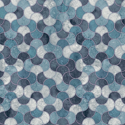 Blue Scallop Alloy | Wetwall Bathroom Wall Panels