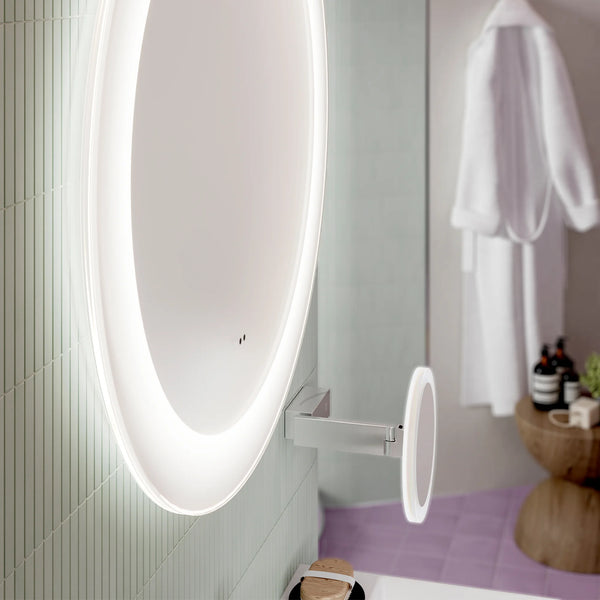 HiB Cassini Round Deep Border Illuminated Mirror