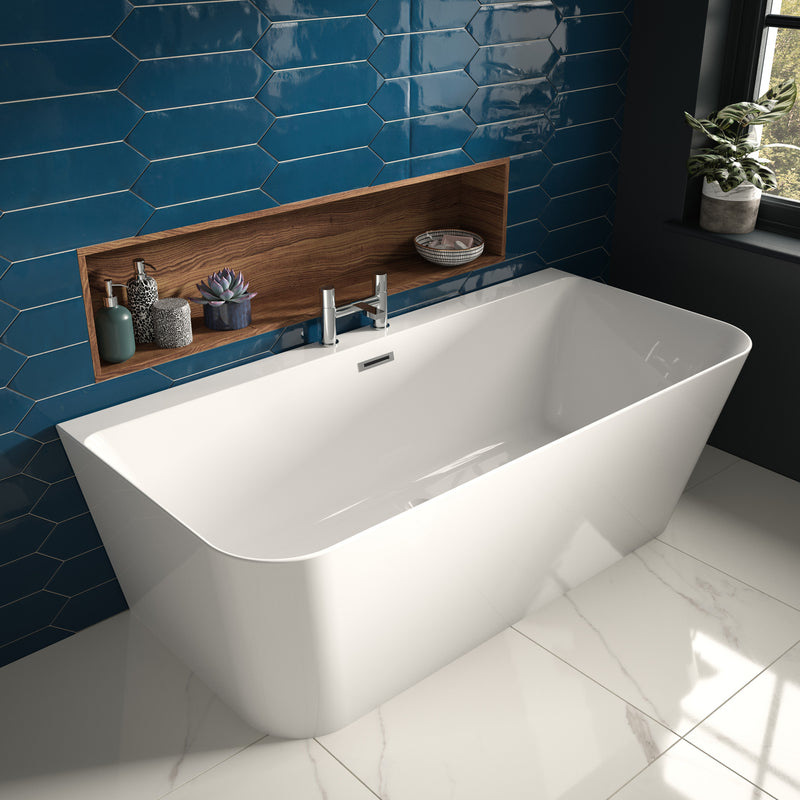 Mereva Cheswick D-Shape Freestanding Bath