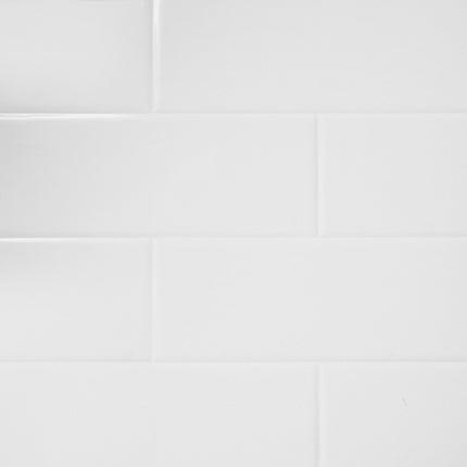 Metro Tile | Wetwall Metro Tile Wall Panels - Pure White Composite