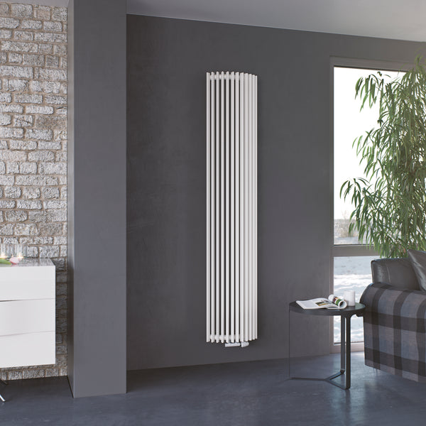 Eucotherm Corus W Single Vertical Radiator with Central Connection - White