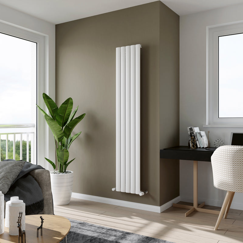 Eucotherm Delta Vertical Aluminium Radiator - Textured White