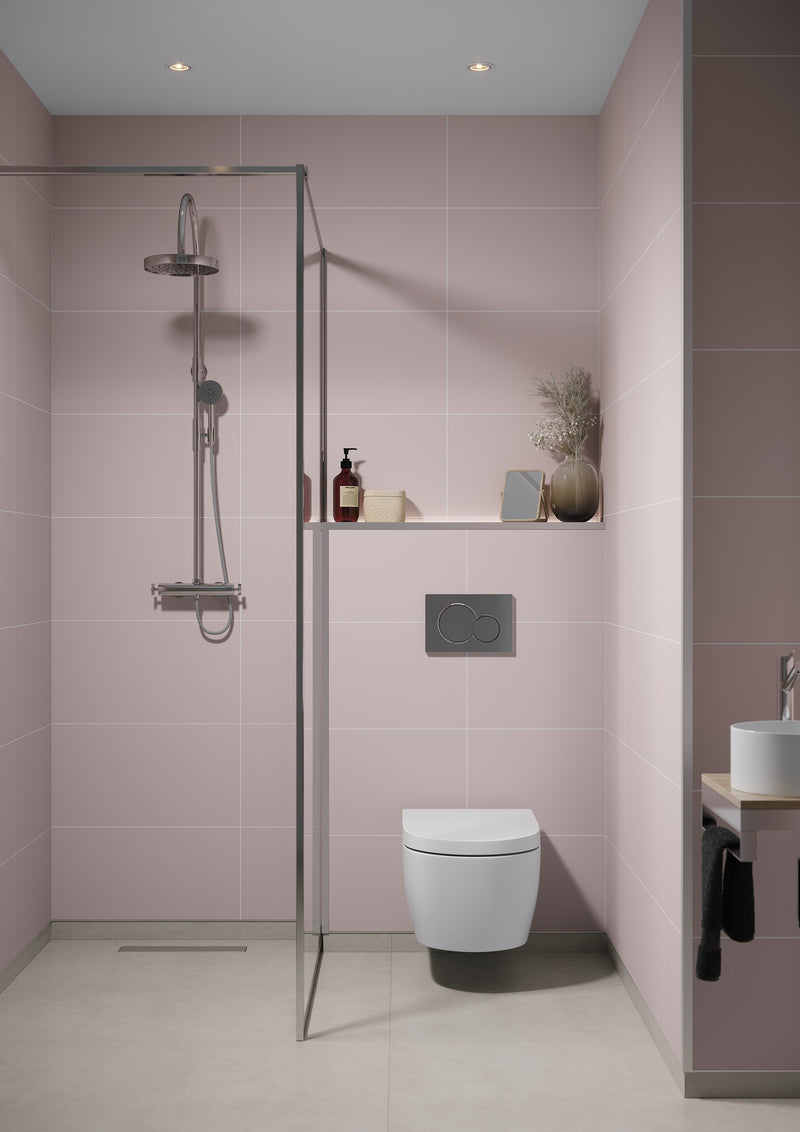 Fibo | Dusky Pink Tile Wall Panel