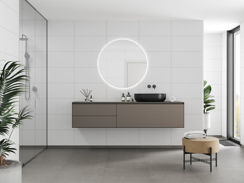 Fibo | White Silk Tile Wall Panel