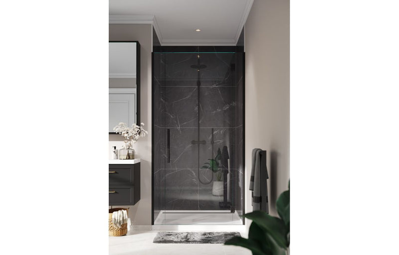 Fibo | Black Marble Tile Effect Panel