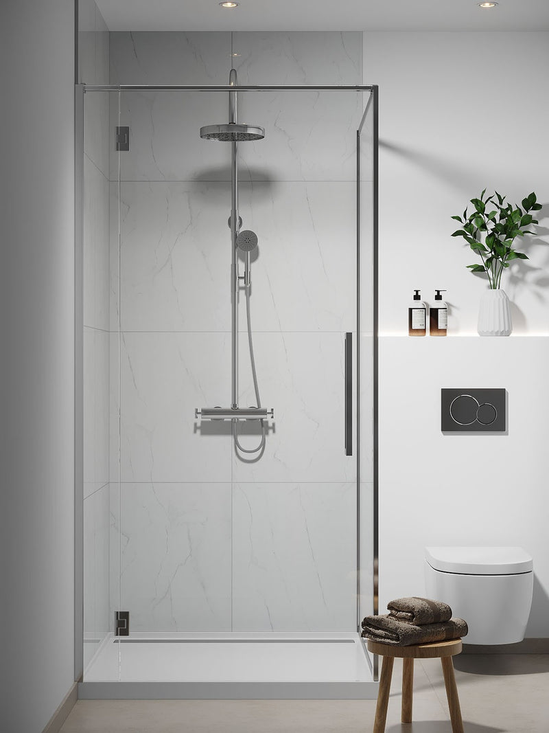 Fibo | Bright Marble Gloss Tile Effect Panel