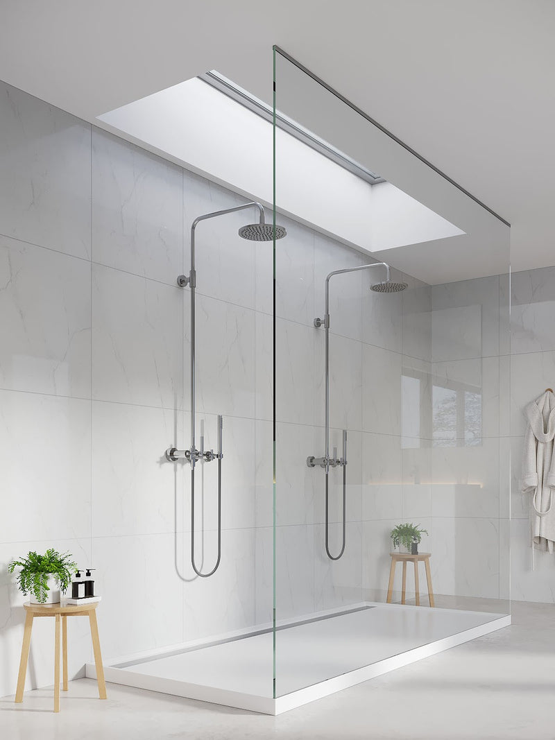 Fibo | Bright Marble Gloss Tile Effect Panel
