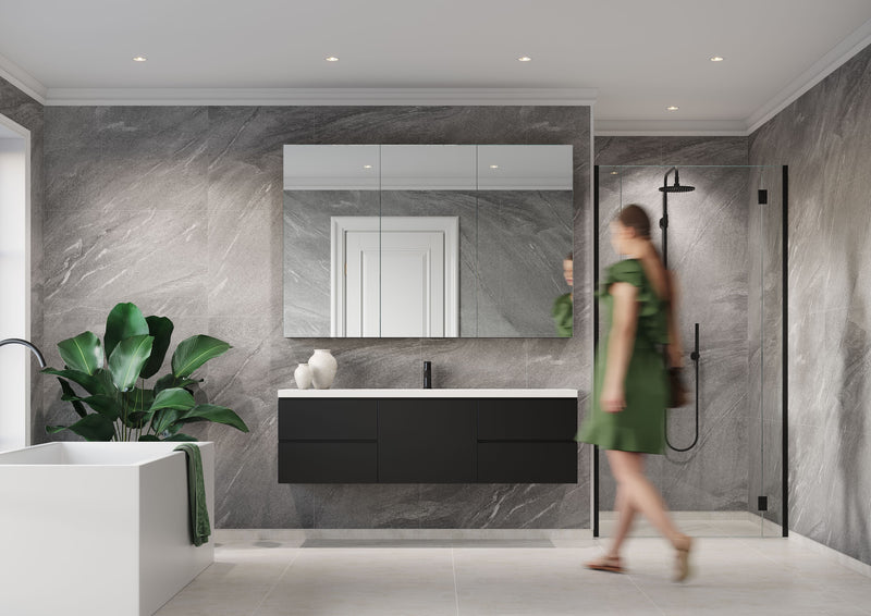 Fibo | Grey Stone Tile Wall Panel