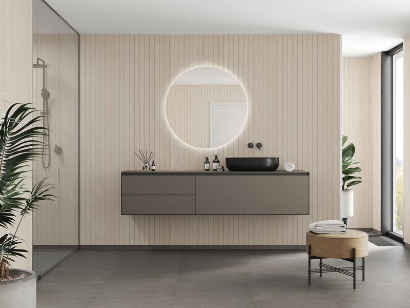 Fibo | Light Wood Slats Tile Wall Panel