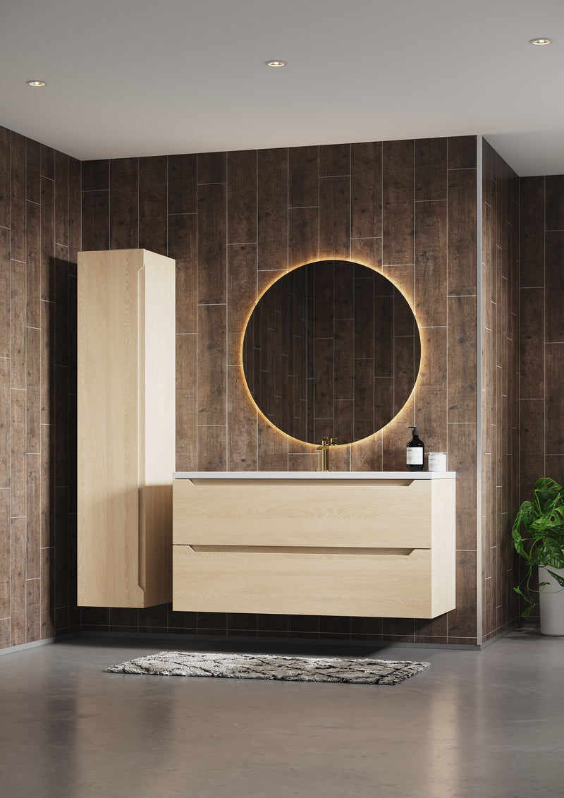 Fibo | Rough Wood Tile Effect Panel (Vertical Plank)