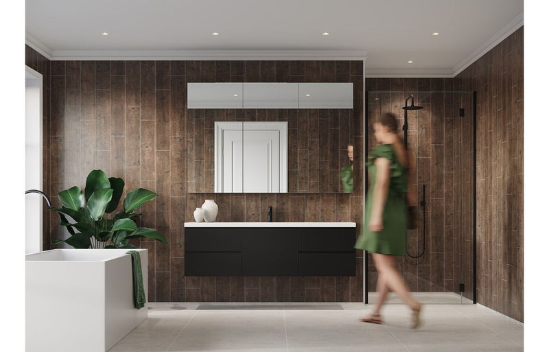 Fibo | Rough Wood Tile Effect Panel (Vertical Plank)