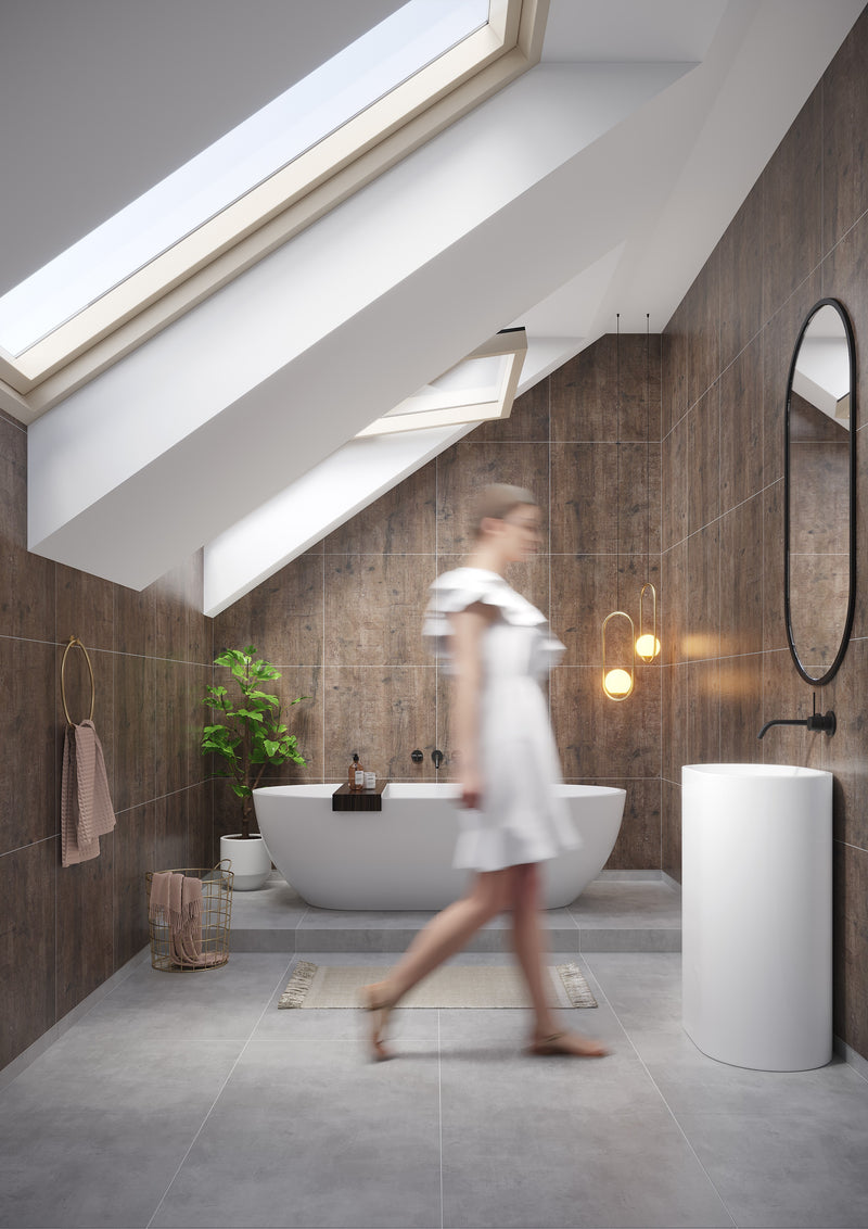 Fibo | Rough Wood Tile Wall Panel