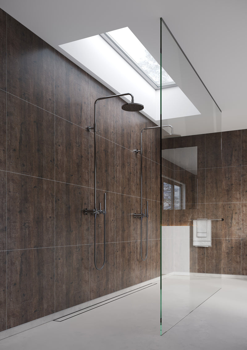 Fibo | Rough Wood Tile Wall Panel