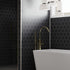 Fibo | Black Silk Hexagon Panel