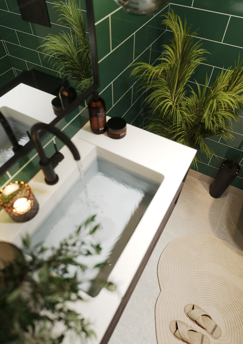 Fibo | Bottle Green Metro Brick Tile Wall Panel