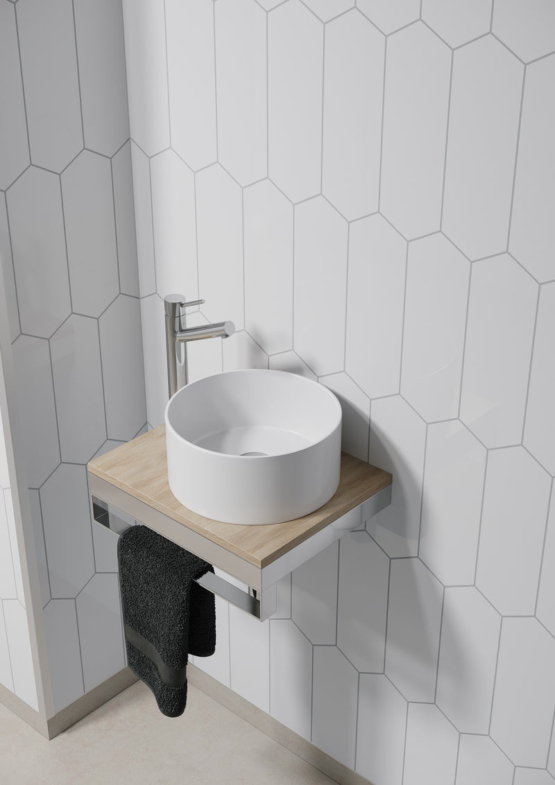 Fibo | Denver White Elongated Hex Tile Wall Panel