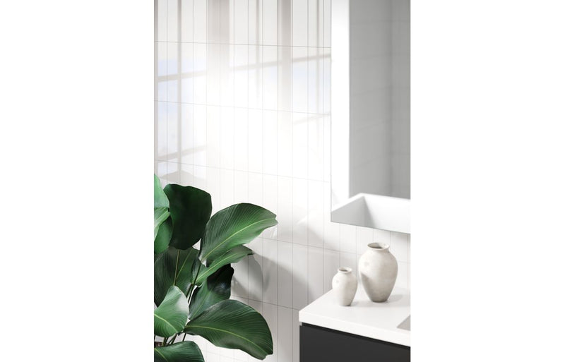 Fibo | Denver White Stacked Subway Tile Wall Panel