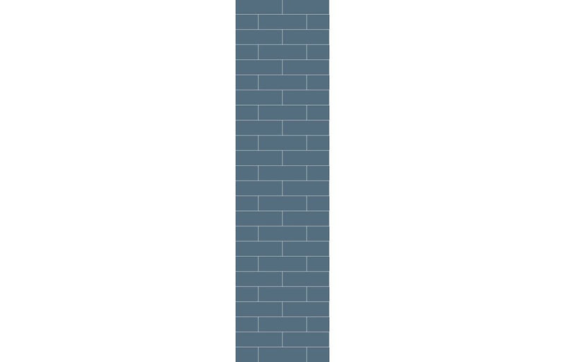 Fibo | Dusty Blue Metro Brick Tile Wall Panel