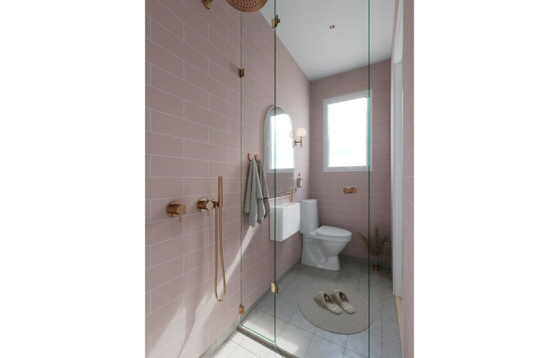 Fibo | Dusky Pink Metro Brick Tile Wall Panel