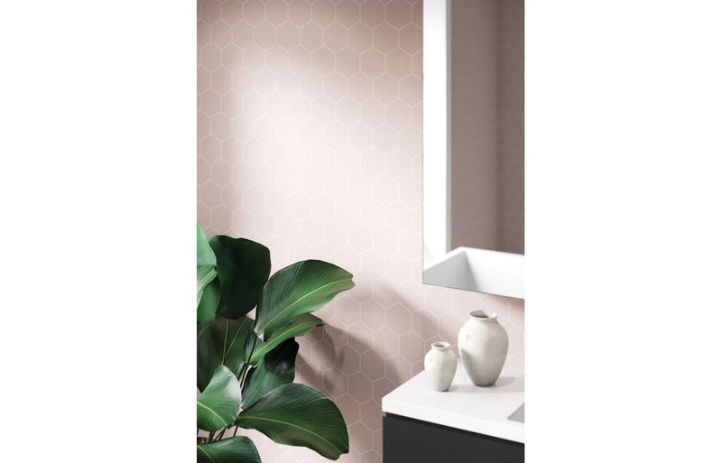 Fibo | Dusky Pink Hexagonal Tile Wall Panel