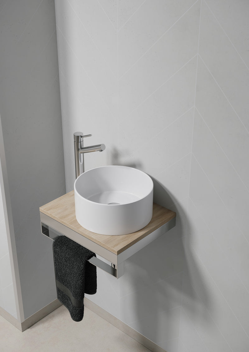 Fibo | Grey Cement Chevron Tile Wall Panel