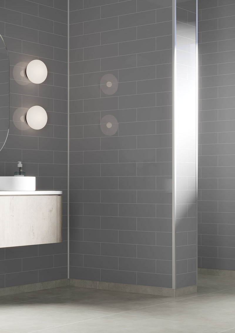 Fibo | Medium Grey Brick Panel