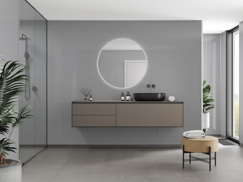 Fibo | Medium Grey Hexagonal Panel