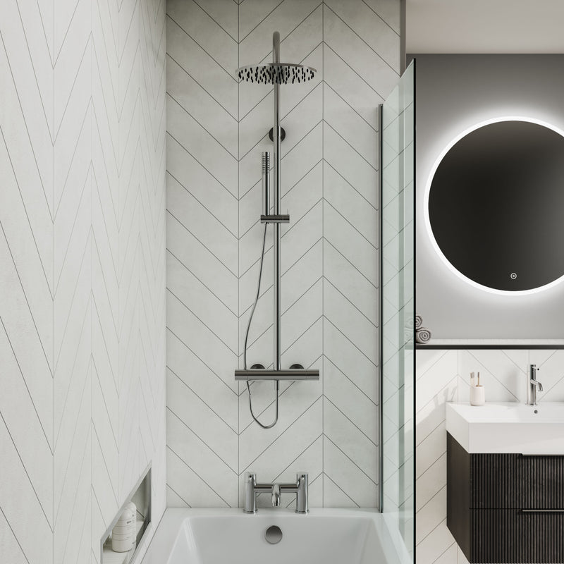 Fibo | Moonstone Chevron Tile Wall Panel