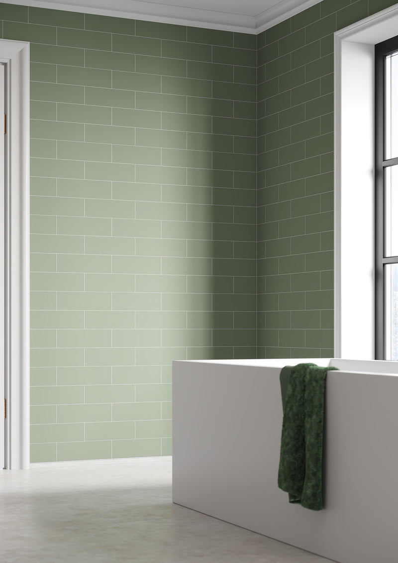 Fibo | Olive Green Metro Brick Panel